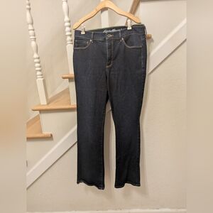 Eddie Bauer - Women's Dark Indigo Jeans - Size 12 - Voyager High Rise Bootcut